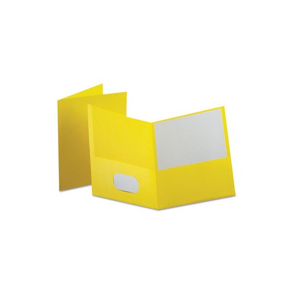 Tops Business Forms Oxford, LEATHERETTE TWO POCKET PORTFOLIO, 8 1/2in X 11in, YELLOW, 10PK 57579EE - main